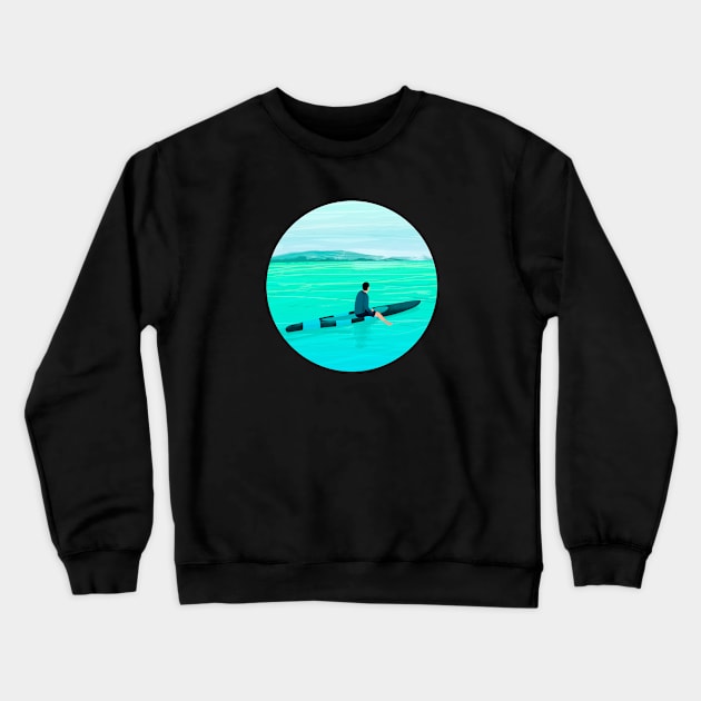 Prone paddle boarding Crewneck Sweatshirt by comecuba67